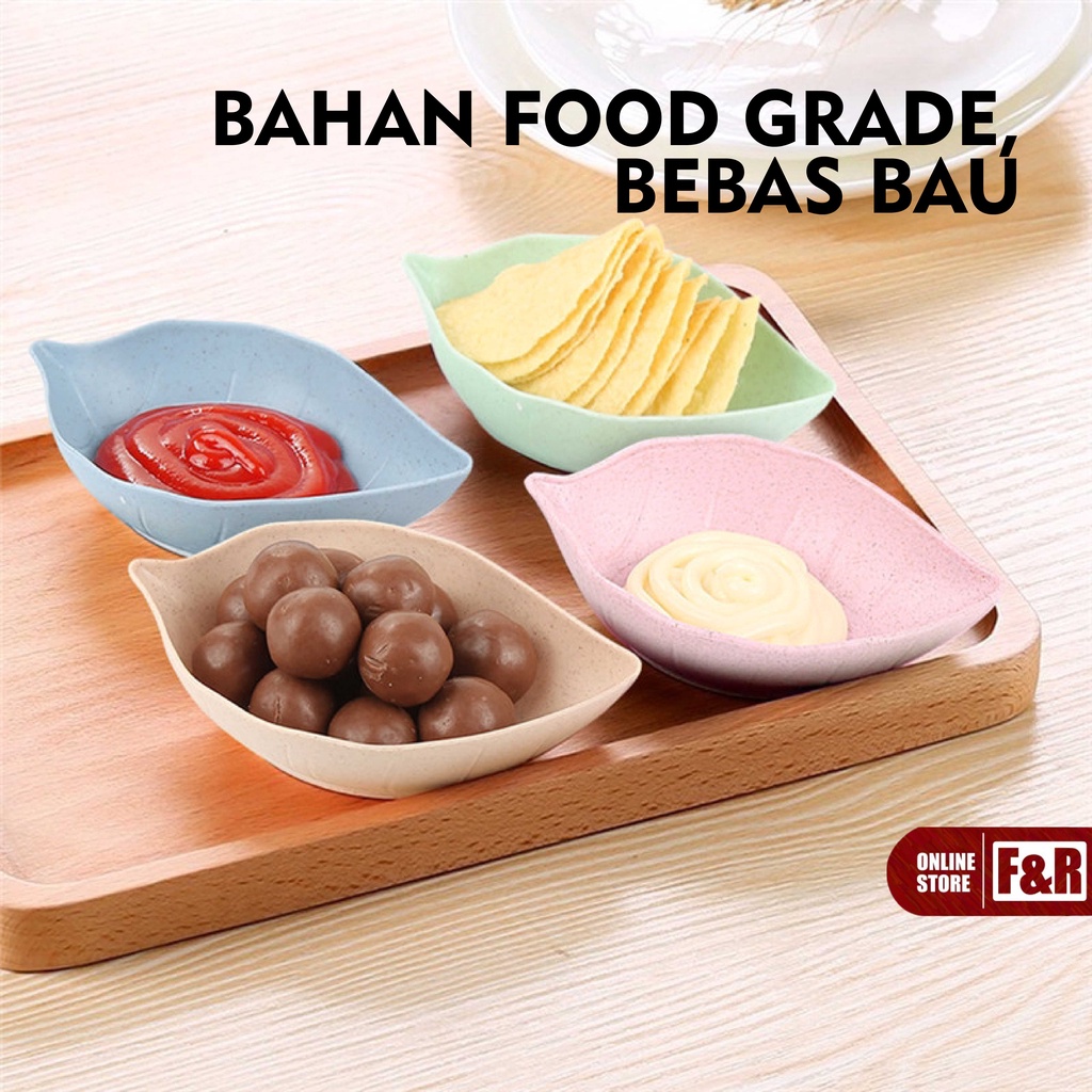 Tempat Makanan Mangkuk Kecil Plastik Jerami Gandum Mangkok Mini Sambal Saus Kecap Wadah Makan