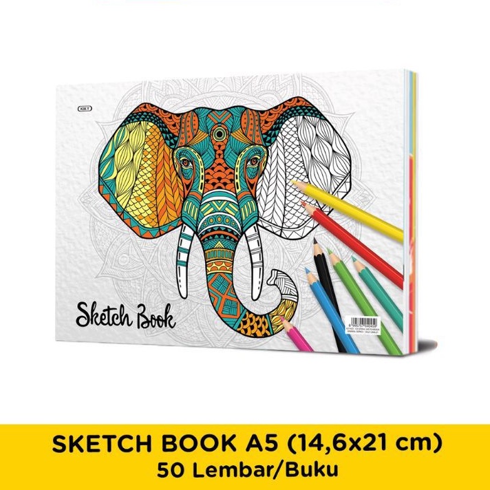 

ATK-POINT | KIKY Sketch book ukuran A5 50 lembar