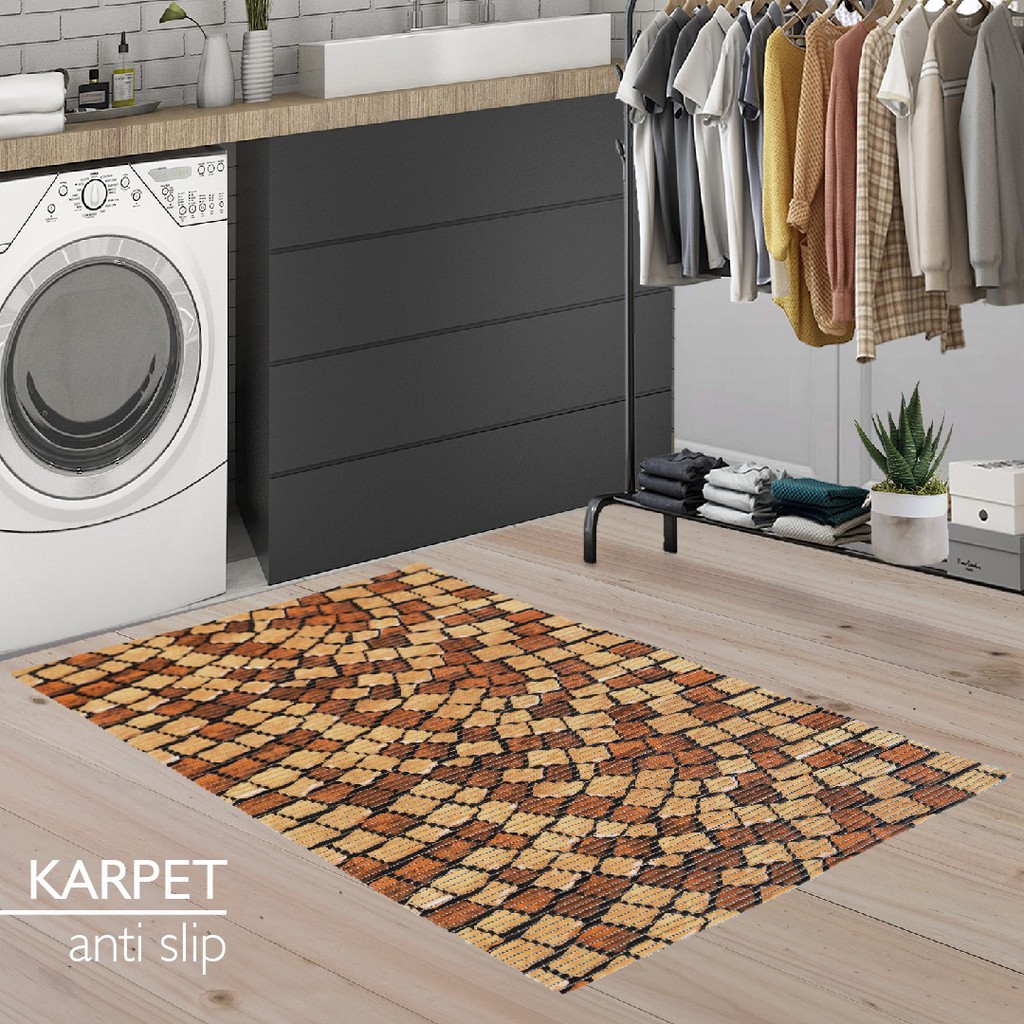 Tikar Busa PVC Kamar Mandi, Anti Slip, Keset Pintu, Tikar dapur bersih Jual Permeter-3