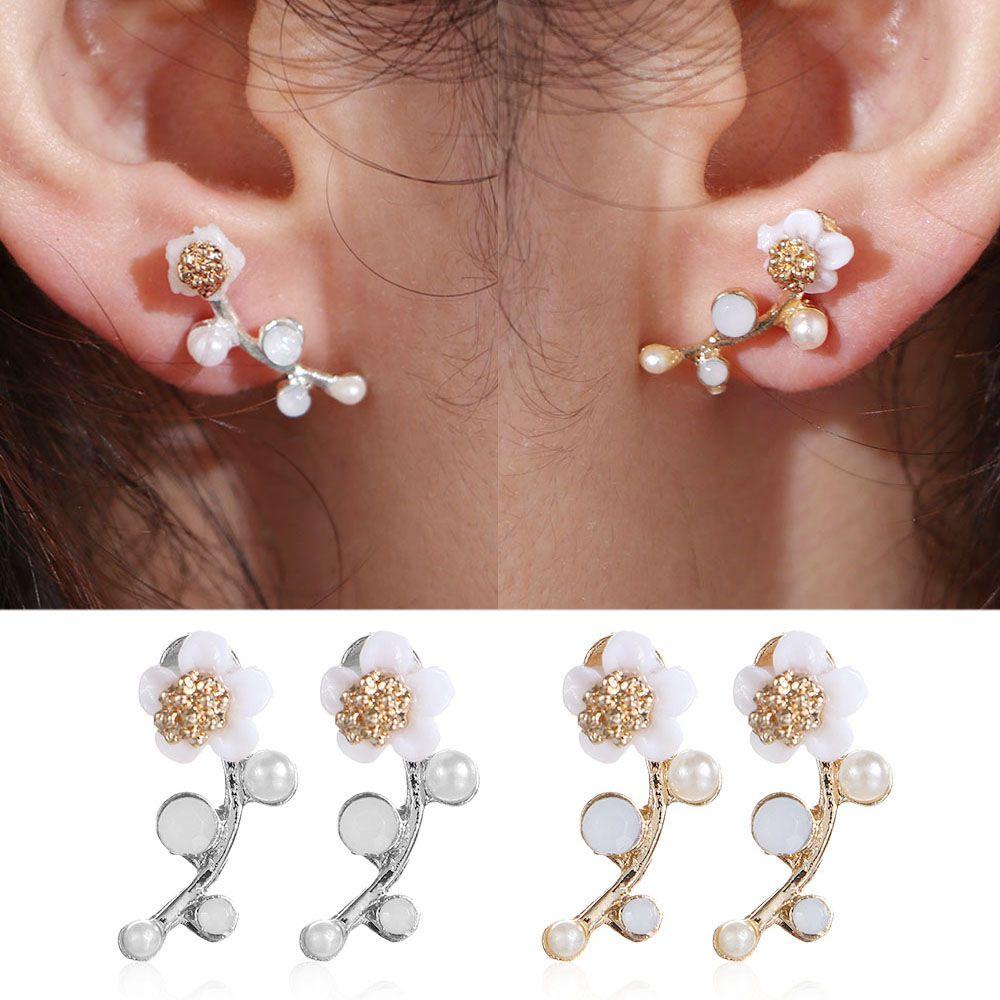 Preva Bunga Telinga Pejantan Elegan Pesta Panas Wanita Gadis Sederhana Shell Stud Earrings