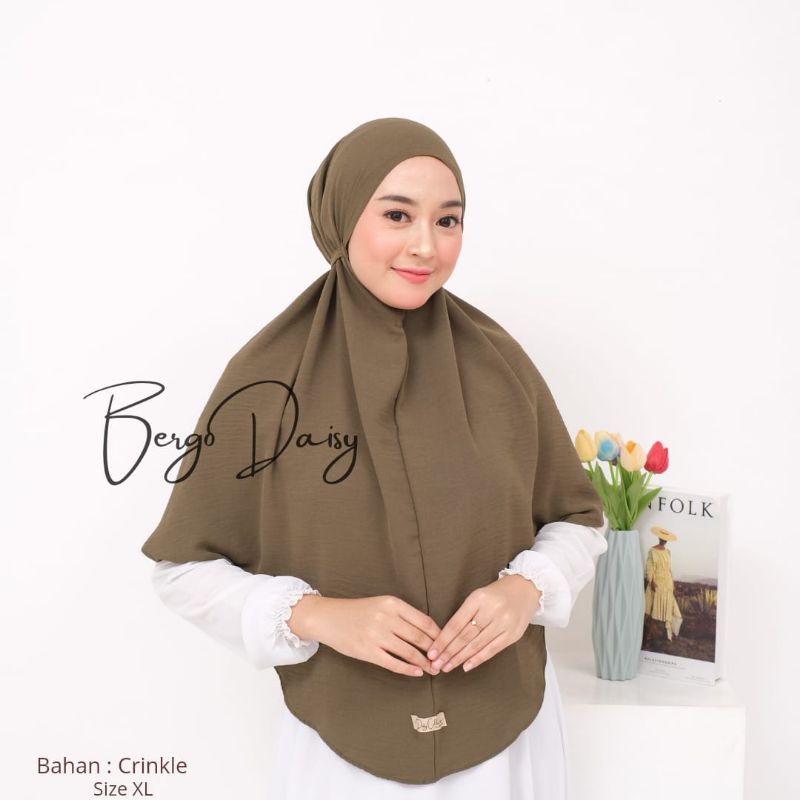 Bergo Daisy Crinkle, Bergo Crinkle XL, Bergo Crinkle Airflow, Bergo Tali Dewasa, Bergo Adem