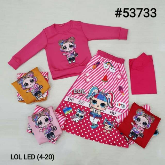 CatherineKids 3in1 Gamis LOL LED (tidak ada garansi utk LED