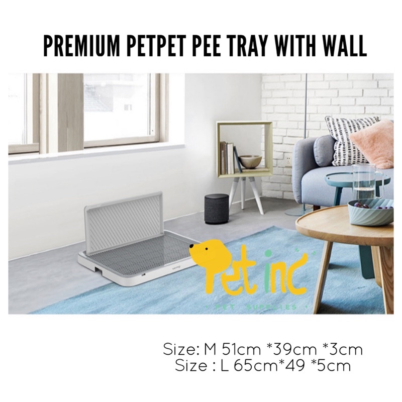 Premium petpet pee tray with wall