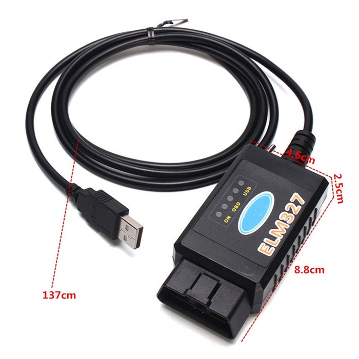Import ELM327 Alat Scanner Diagnostik OBD2 dengan USB untuk Ford