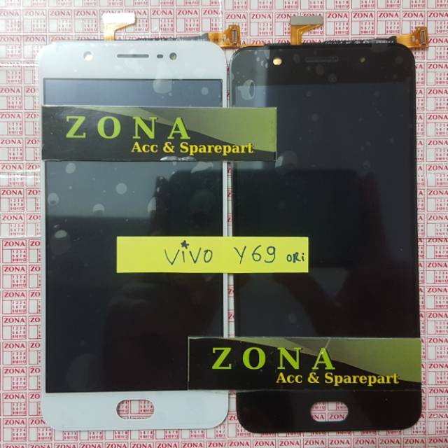 Lcd Touchscreen Vivo Y69 1714 Fullset Black And Wihte Original Shopee Indonesia