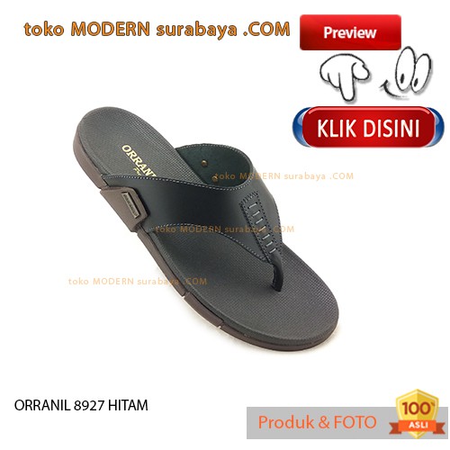 ORRANIL 8927 HITAM sendal flat pria jepit casual flip flop