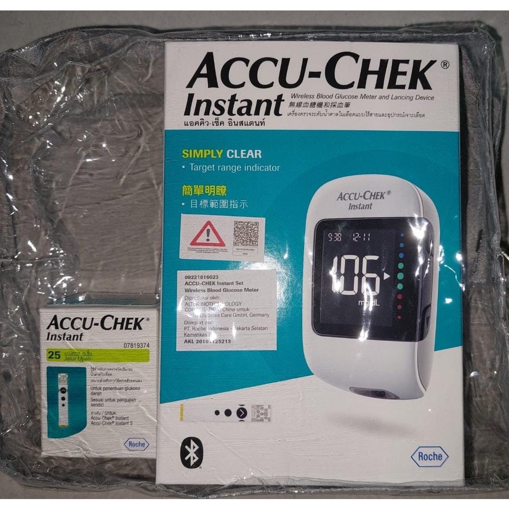 Jual Accu Chek Instant 25 Test Strip Alat Cek Gula Darah Shopee