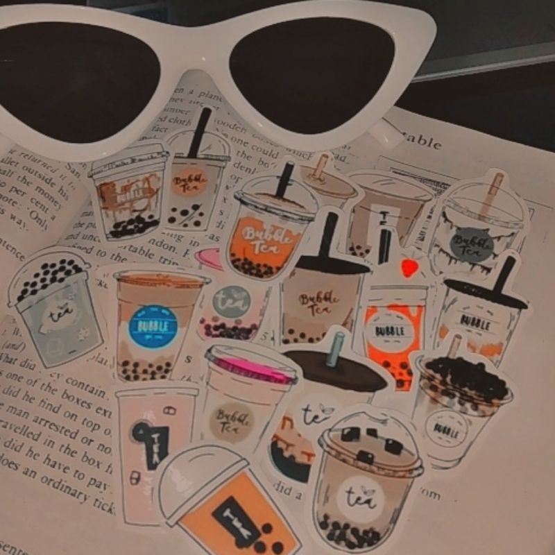 

STIKER BOBA LUCU AESTHETIC | STIKER HANDMADE✨