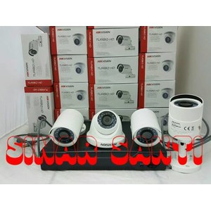 PROMO PAKET CCTV HIKVISION 4 Camera 2MP Turbo HD ( Komplit set )