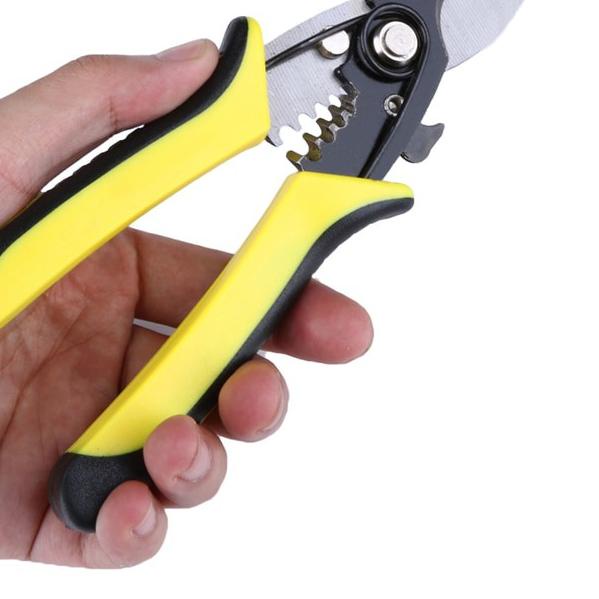 ۝ Tang Pengupas Kawat Pengupas Kabel Crimper Pengupasan Cutter Baja Mangan Listrik Alat Potong Kabel