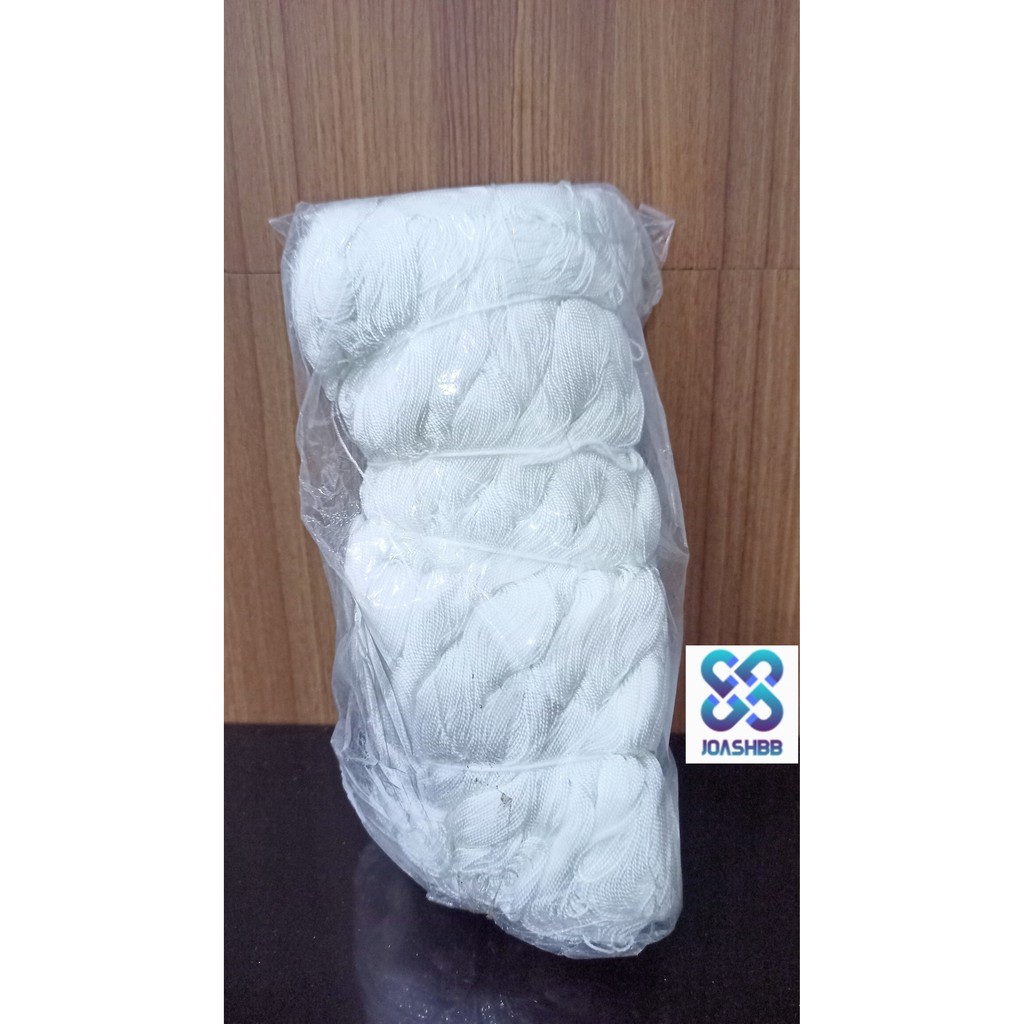 [1PAK] Benang Nylon Putih D9 - D24 +- 20ikat 400gram Export Quality / Benang rajut jala / Benang Nylon