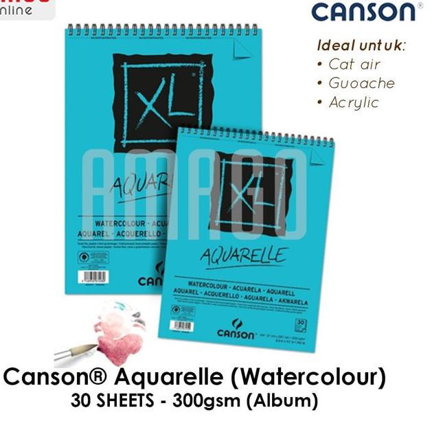 

Best! CANSON XL - AQUARELLE - WATERCOLOR PAPER - 30 SHEETS - A3 - 300G ALBUM - 400039171