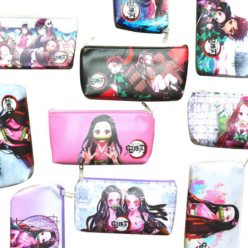 

Tempat Alat Tulis Anime Demon Slayer: Kimetsu no Yaiba Pencil Case PU zipper