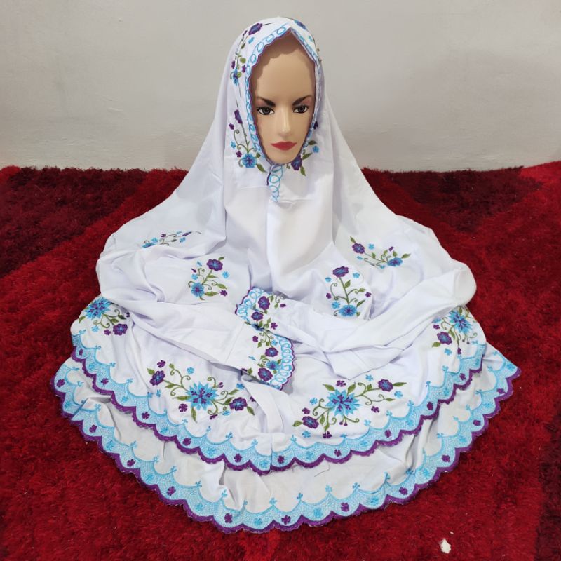 Mukena Lajuran Bordir
