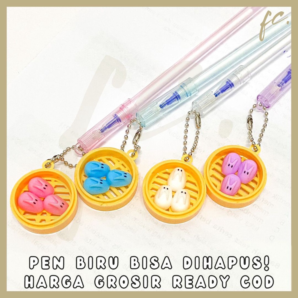

Erasable Pen / Pulpen Bisa Dihapus Gantungan Rabbit Dimsum Kelinci Gel Tinta Biru + Penghapus Warna Pastel Lucu Aodemei Odemei Odemi Souvenir Hadiah Anak Harga Grosir Ready COD