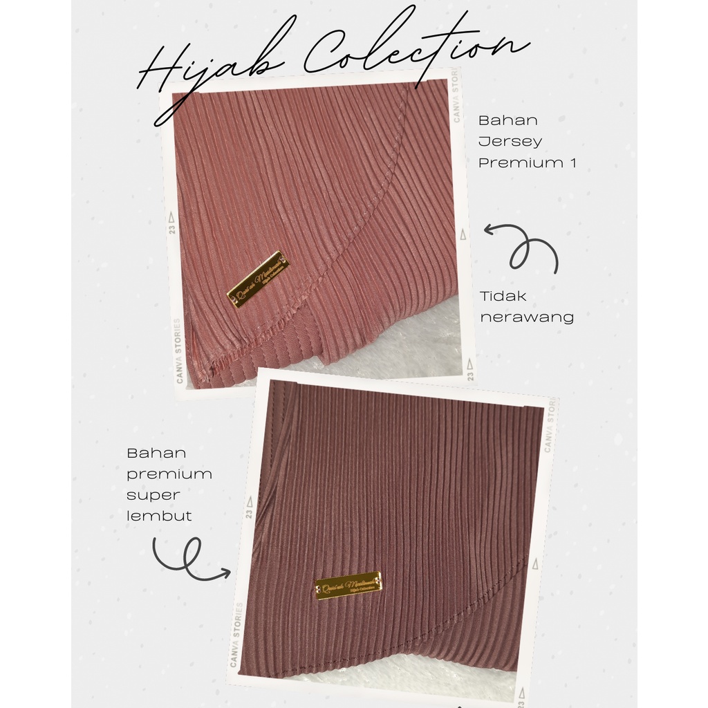 Hijab Bergo Plisket Jersey Premium / Hijab Instan / Hijab Bergo / Hijab Instan Kekinian