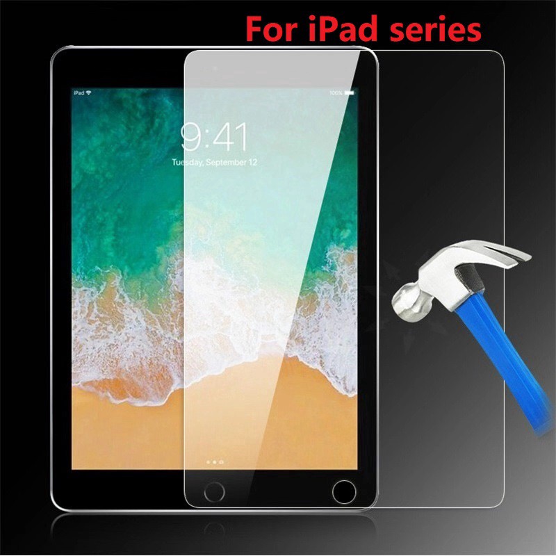 2PCS iPad Air 4 2020 10.2 2019 Pro 11 2018 iPad 2018 iPad Pro 2021 10.5 Mini 4/5 iPad Air 2 Air Tempered Glass Screen Protector blueray