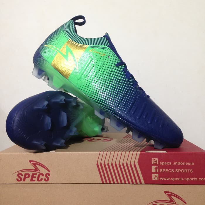 Sepatu Bola Specs Swervo Thunderbolt 19 FG Shadow Blue Original