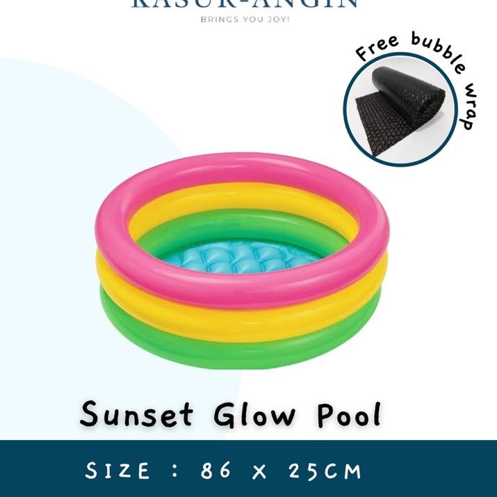 ♥ [DKA]ANEKA Kolam Anak - Mandi Bola Renang JUMBO Merk Intex Pelangi Murah / Paket Kolam Mandi Bola 