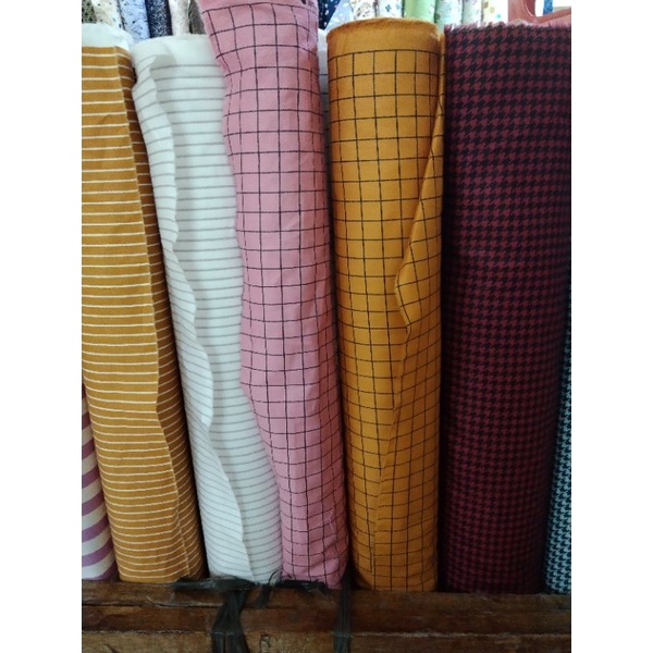 kain/bahan katun Jepang motip salur