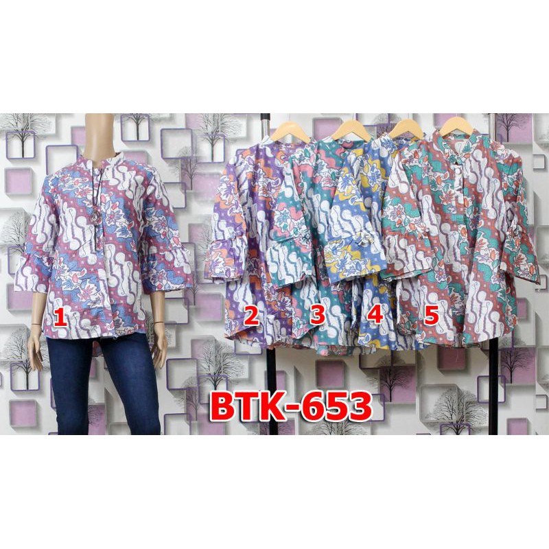 Blouse Batik Atasan Batik Wanita Busui Friendly BTK653