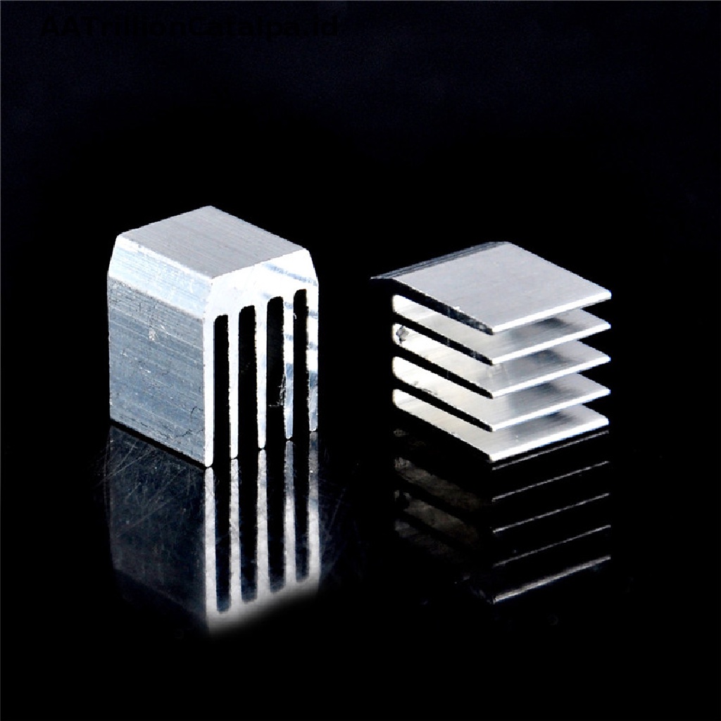 10pcs Radiator Heatsink Pendingin Bahan Aluminum Ukuran 9x9 X 12mm