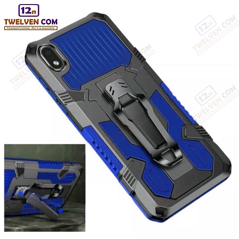 Case Shockproof Vivo Y11 / Y12 / Y12i / Y12s / Y15 / Y15s / Y17 / Y20 / Y20s / Y21 / Y21s / Y30 / Y33s / Y50 / Y51 2020 / Y53s / Y91 / Y91c / Y93 / Y95 - Armor Hardcase Stand Clip