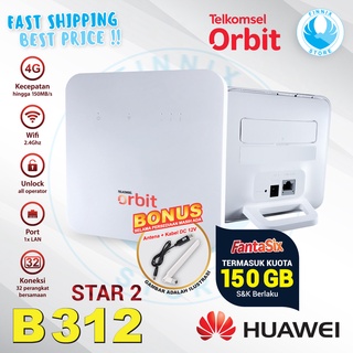 Modem Router Huawei B312 Orbit Star 2 Telkomsel Free Kouta 150GB