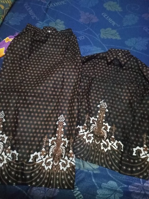 Batik Couple Kebaya Rok Brukat Dan Batik Anak