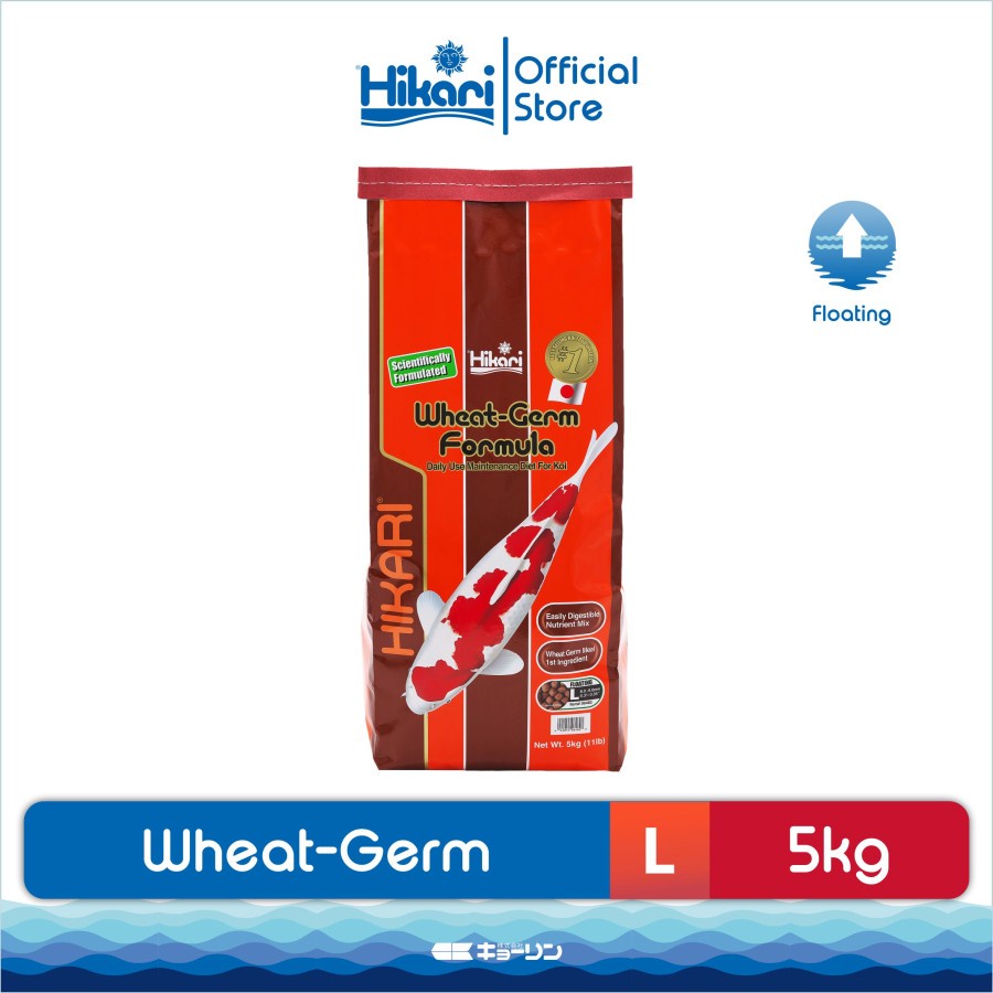 Hikari Wheat Germ L Large 5kg 5 kg Makanan Pakan Pelet Ikan Koi Koki