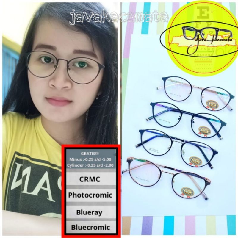 FRAME LENON NEW | Lensa Anti Radiasi Normal dan Minus / Fhashion Kacamata Wanita Oval Kecil