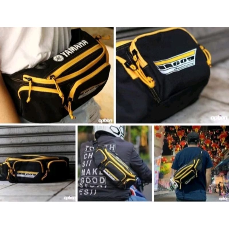tas yamaha weisbag tas slempang slim bag yamaha aniv 60th merk option merch tas selempang nmax nouvo