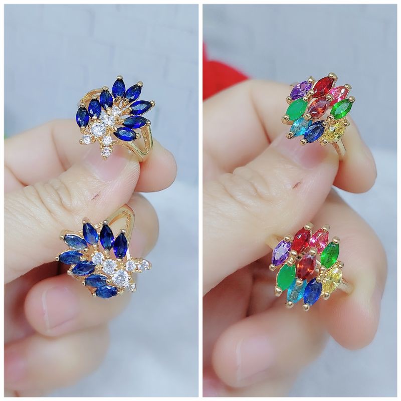 

Warna permata campuran A-C