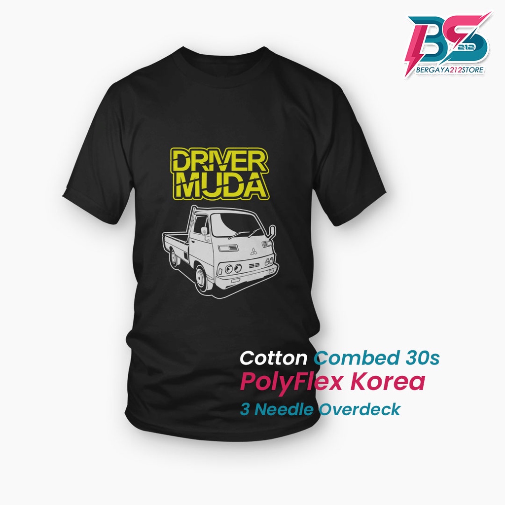 Kaos Distro NEW DRIVER MUDA COLT T120 Cotton Combed Sablon Unisex / Baju Driver Muda Komunitas Supir