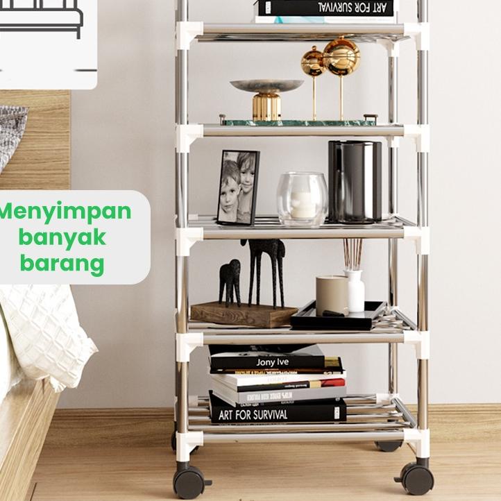 Laris Greenland Rak Dapur Rak Peralatan Dapur Tempat Panci Wajan Rak Penyimpanan Rak Kamar Mandi Rak