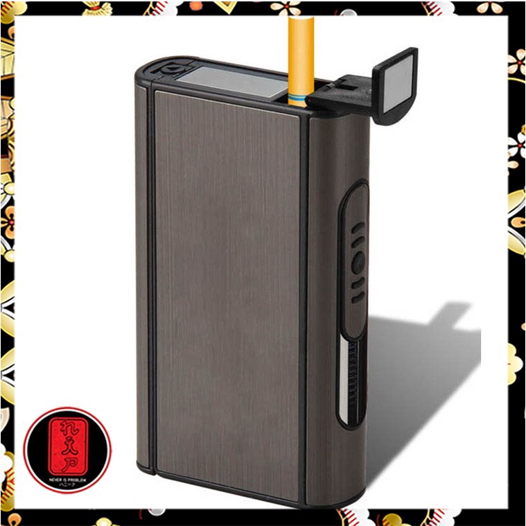 Kotak Bungkus Rokok Aluminium Cigarette Case Automatic Ejection / kotak rokok keren / korek api / kotak unik