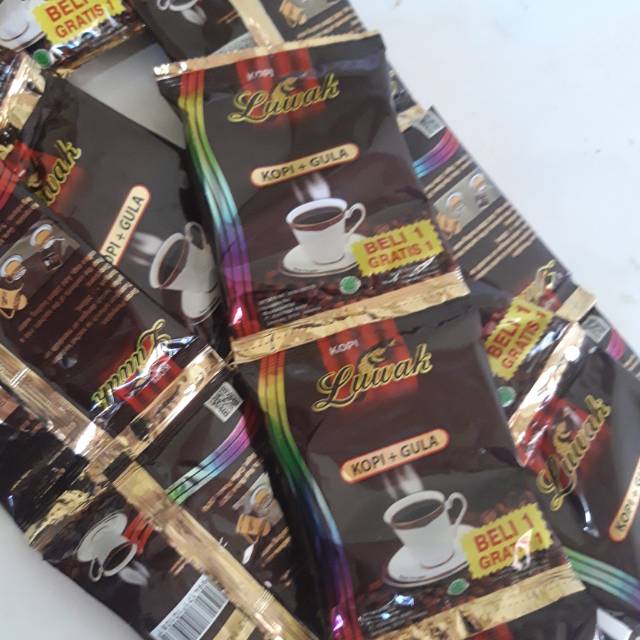 

Luwak kopi hitam 1 renceng free 1 renceng (20 sachet)