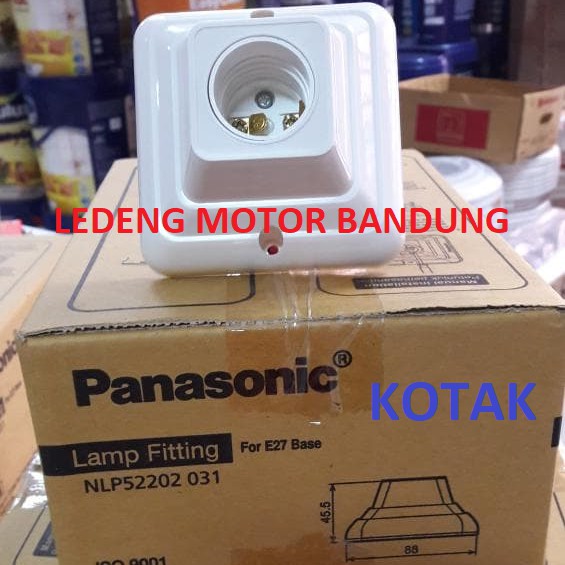 Lamp Fitting Panasonic E27 Fiting Lampu Plafon Rumah Bulat Kotak