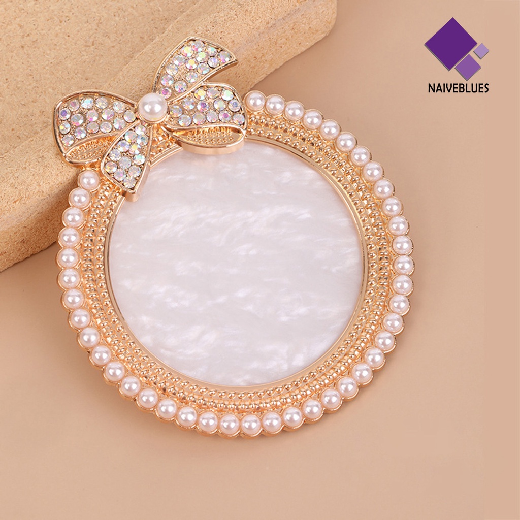 Naiveblue &gt; Palet Bentuk Pita Aksen Mutiara Imitasi Untuk Display / Mencampur Kutek / Nail Art