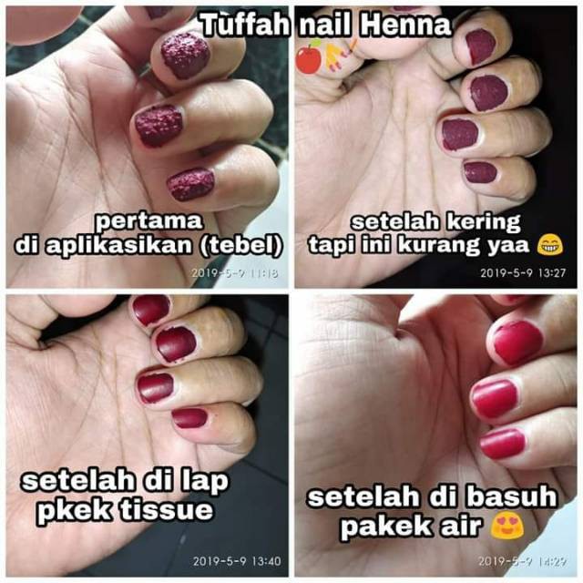 Tuffah Nail Henna Kutek kuku 10ml agen Resmi SAH SHALAT