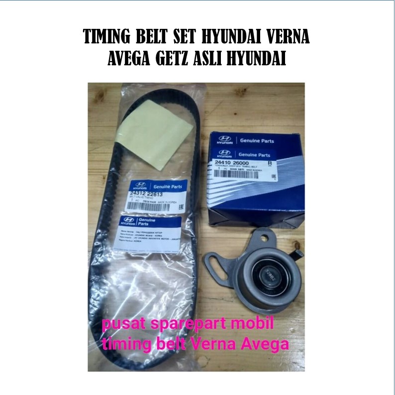 timing belt set verna avega getz paket timing belt set hyundai verna avega getz asli hyundai