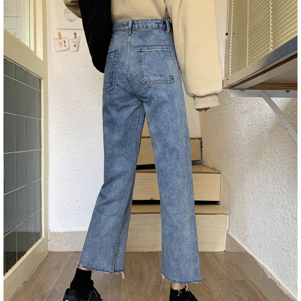 CELANA JEAN PANJANG WANITA CELANA JEANS KULOT HIGH WAIST
