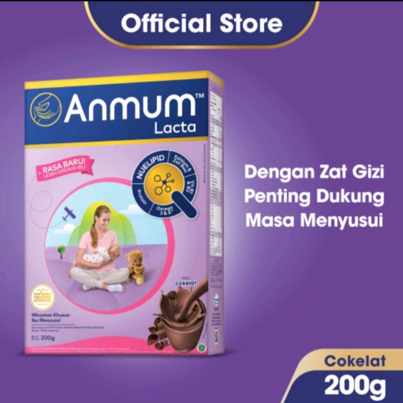 Anmum Lacta Chocolate - Susu Ibu Menyusui 200 gr