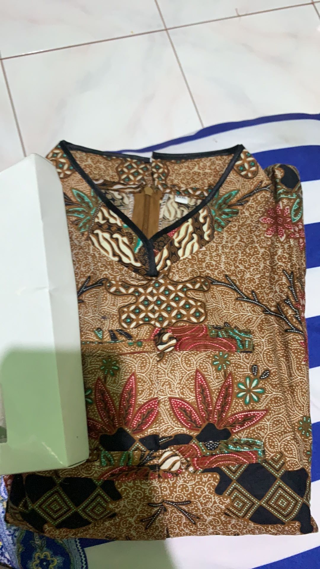 Atasan Dress Batik Wanita Sogan Tanahan Dsc05890