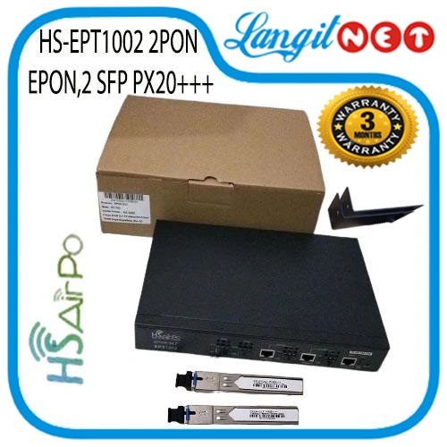 HSAirpo EPON OLT HS EPT1002 2PON EPON OLT 2SFP PON ports with 2 PX20xxx SFP