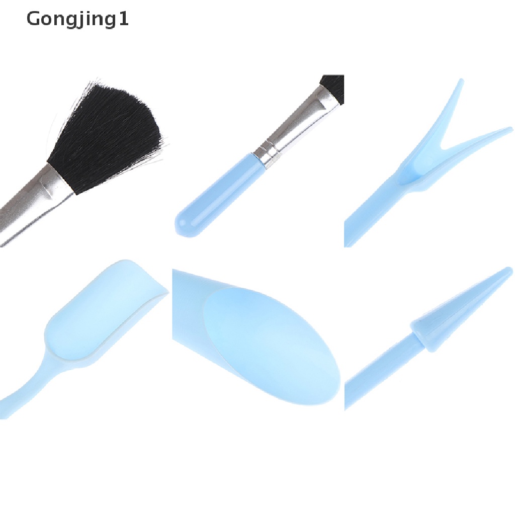 Gongjing1 5Pcs / set Miniatur Sekop + Garpu + Garukan + Kuas + Garukan Untuk Peralatan Berkebun