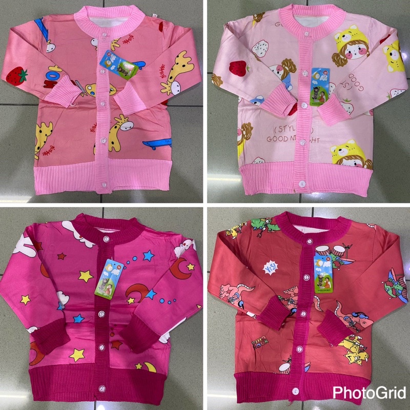 TERLARIS Jaket Cardigan Sweater Import Anak Bayi Motif Boy Girl 1 2 3 Tahun halus lembut