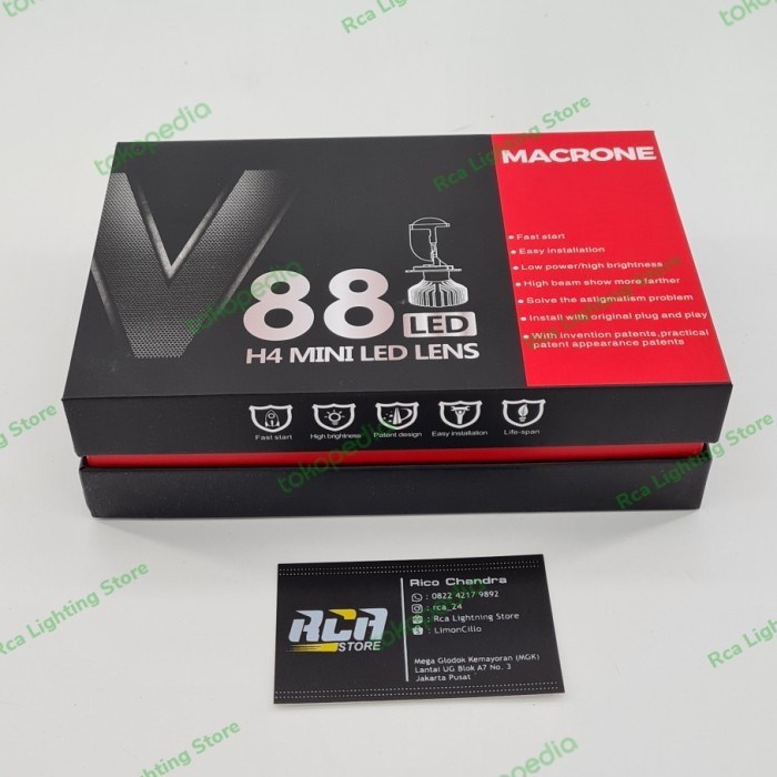 V88 Macrone Mini Projector Premium H4