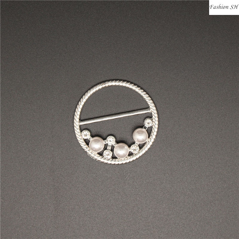 New fashion pearl alloy ring scarf buckle ladies brooch M40249