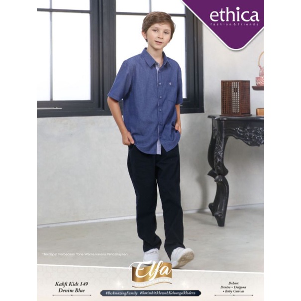 Koko Anak dan Gamis anak Elfa 233 Denim Blue Ayumi kids 21 dan Kahfi Kids 149